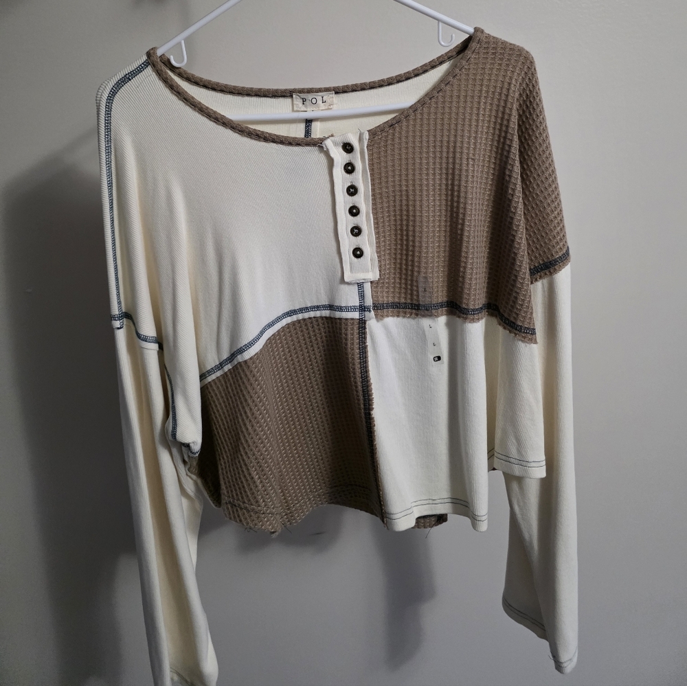 POL Pieced Waffle Knit Henle